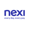 Logo Nexi en caractères bleus, avec le slogan « chaque jour, chaque paie » en texte plus petit ci-dessous.